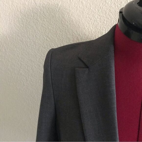 Worthington Blazer Women's Size 4 Grey One-Button Long Sleeve Front Pockets - Picture 7 of 12